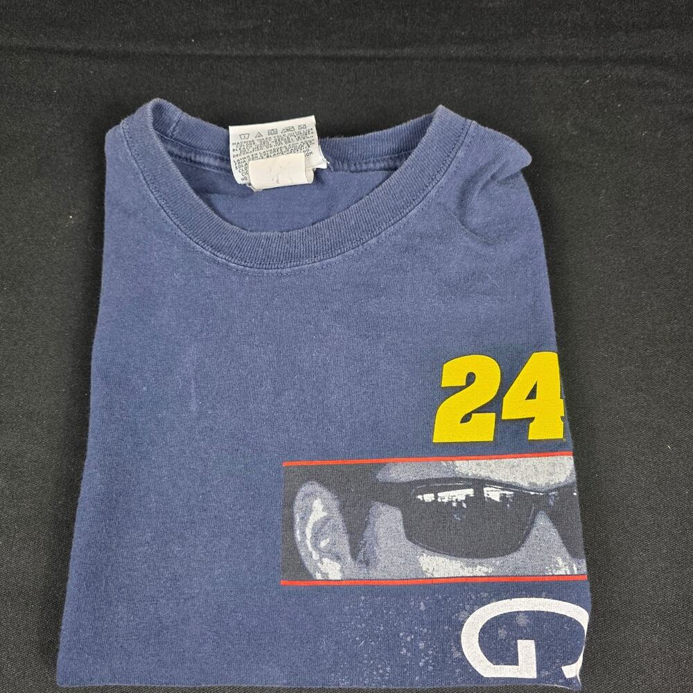 Winner's Circle T-Shirt Men's Navy Blue M Jeff Gordon 24 NASCAR Cotton